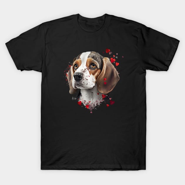 Beagle Valentine's Day T-Shirt by JayD World